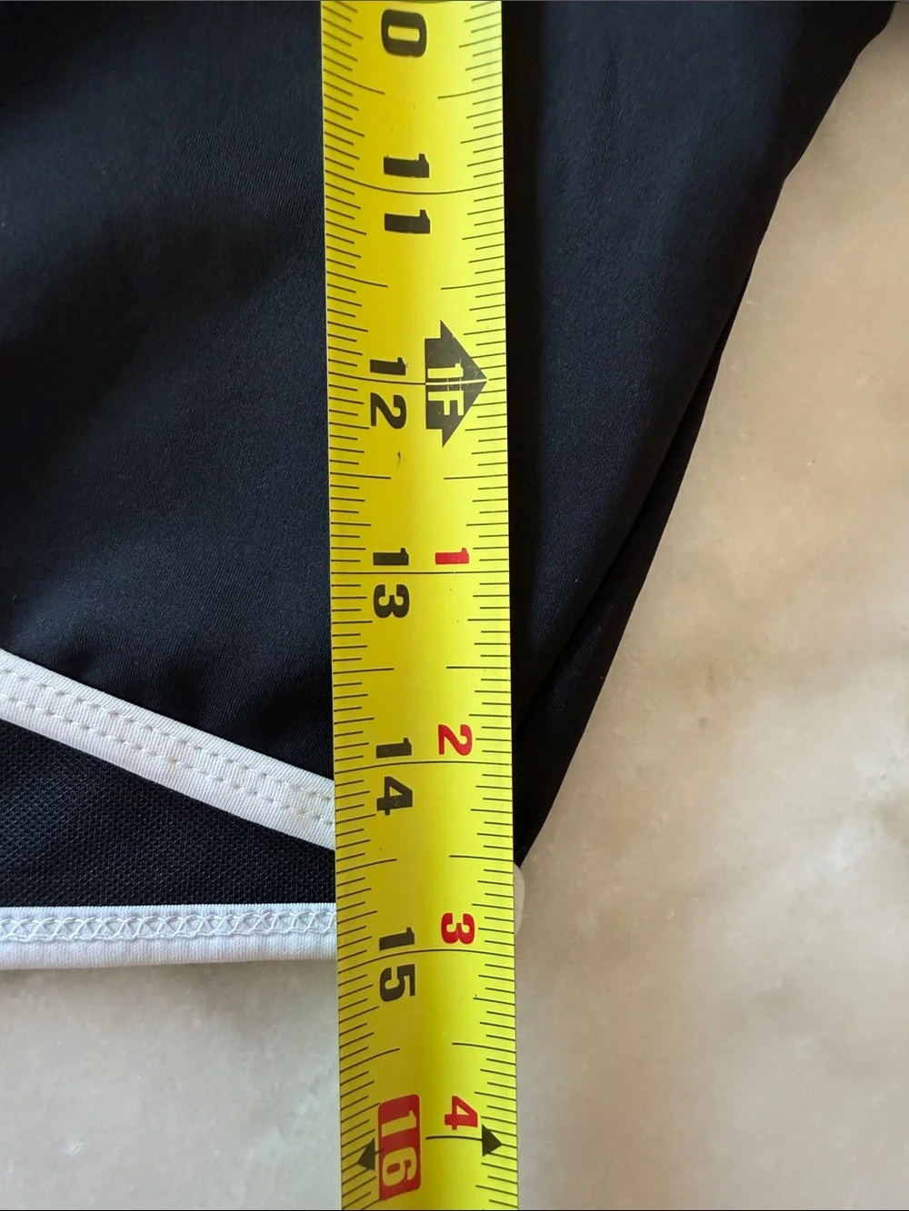 Good American Black Bikini Top with White Trim and Tie Front